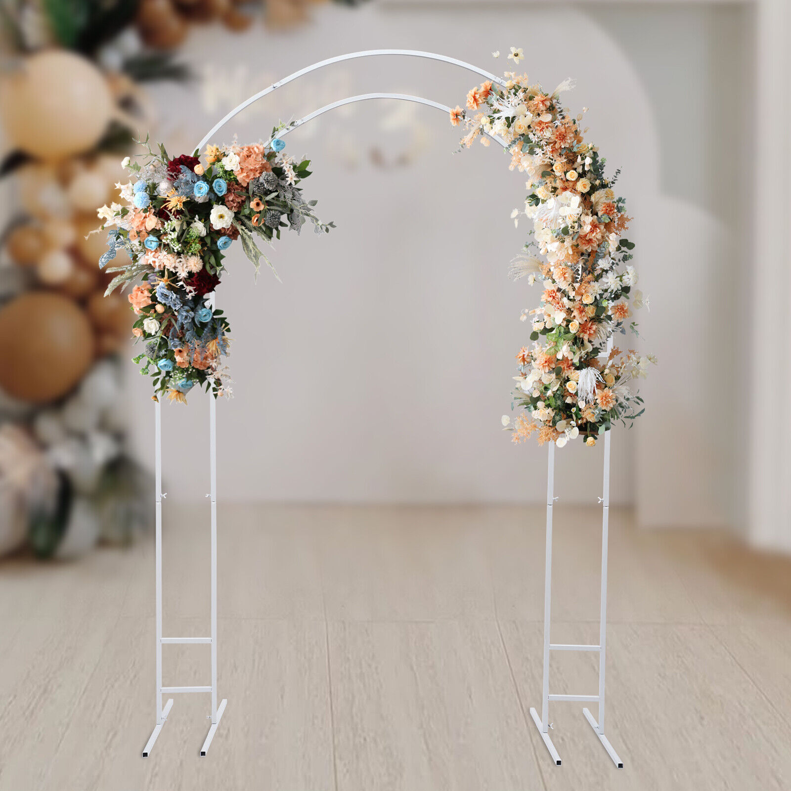Wedding Balloon Arch - حامل معدني لحفلات الزفاف بإطار قوس