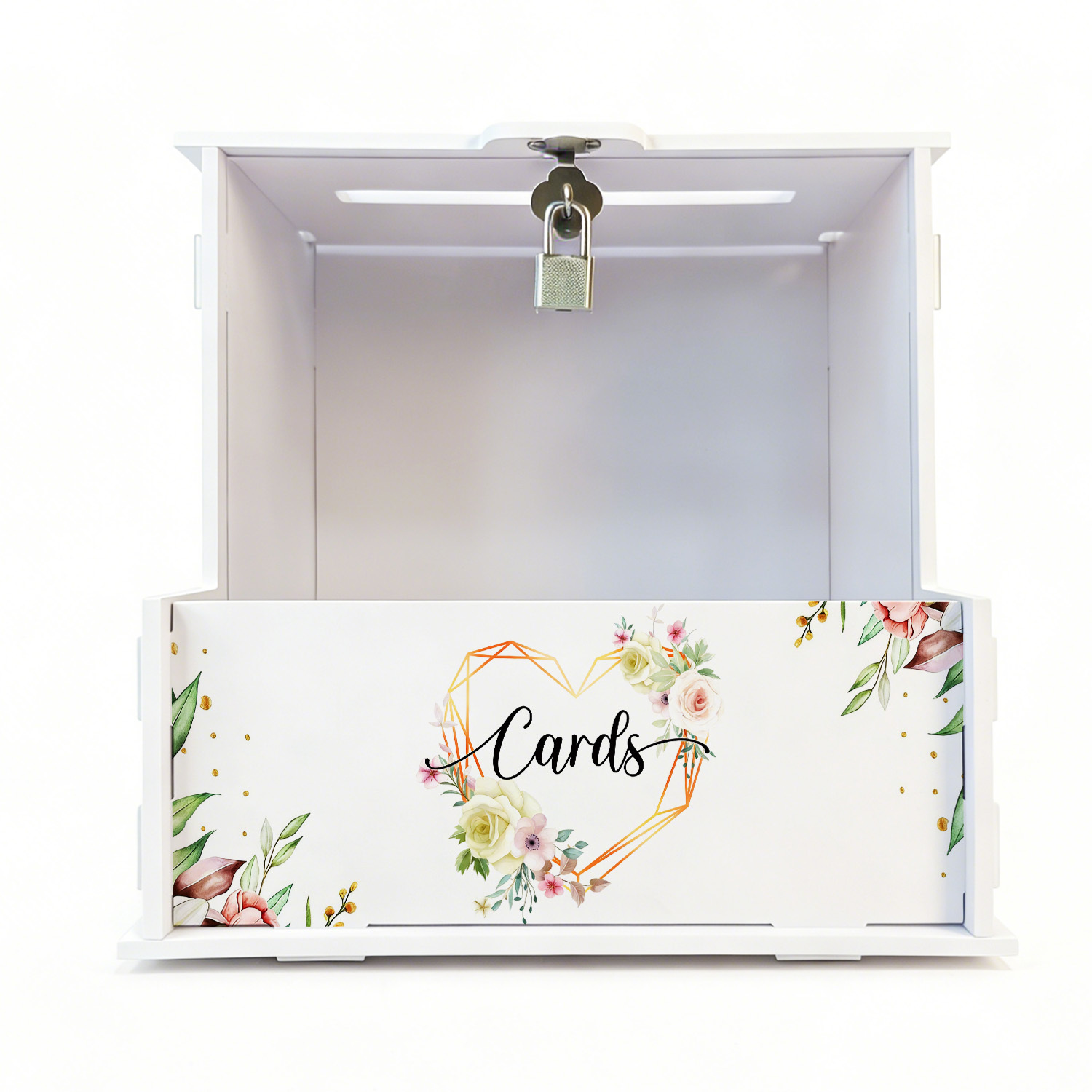 Wedding Favor Box - صناديق بطاقات زفاف بيضاء من البلاستيك