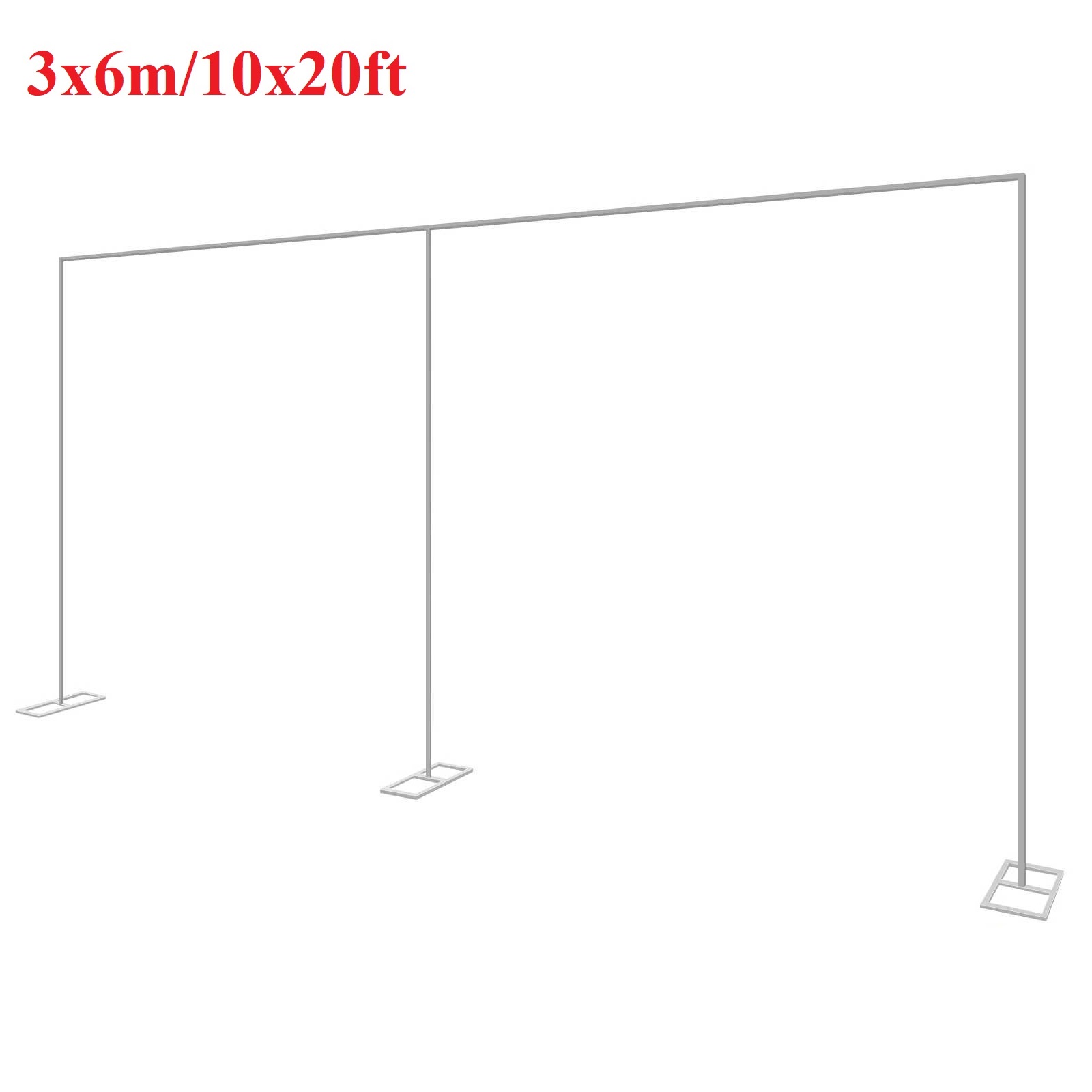 Wedding Balloon Arch - 3x6 متر/10x20ft المعادن الزفاف قوس حامل