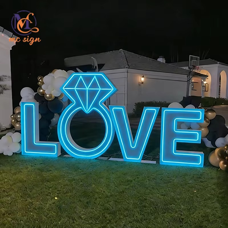 لافتة LED قائمة بذاتها بحروف م - مراجعة Wedding Party Supply Rentals وسعره