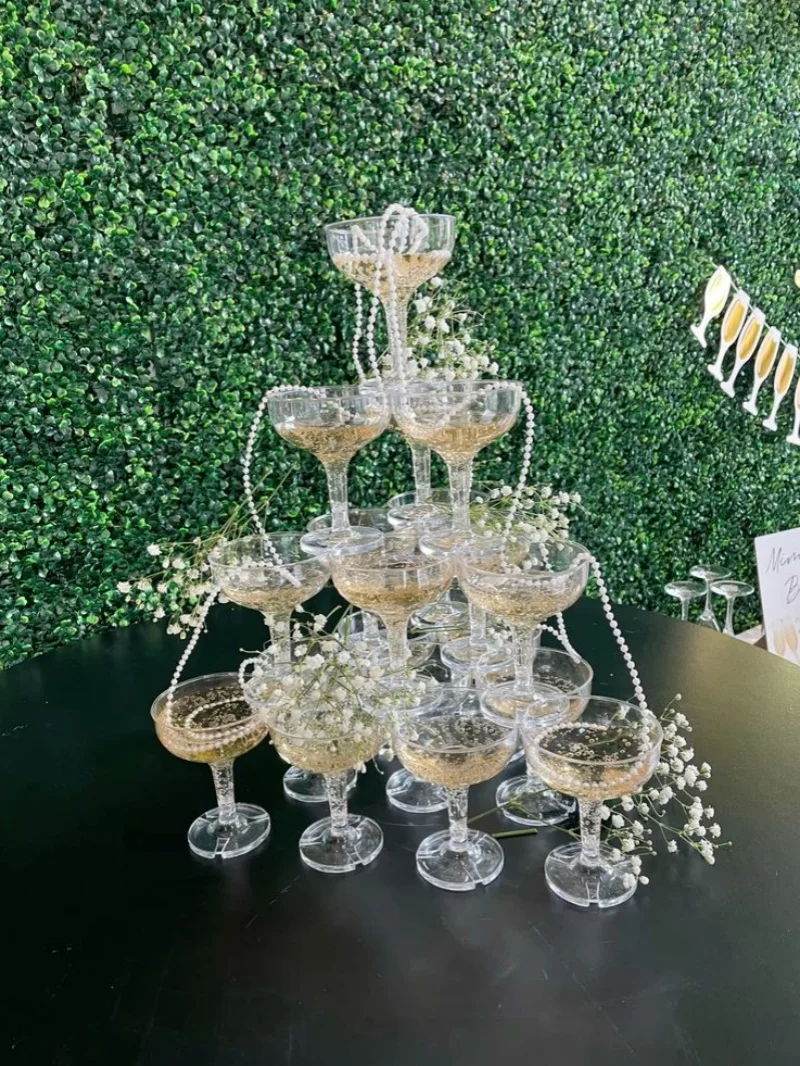 20-60 قطعة من كؤوس الشمبانيا ا - مراجعة Champagne Tower Set وسعره