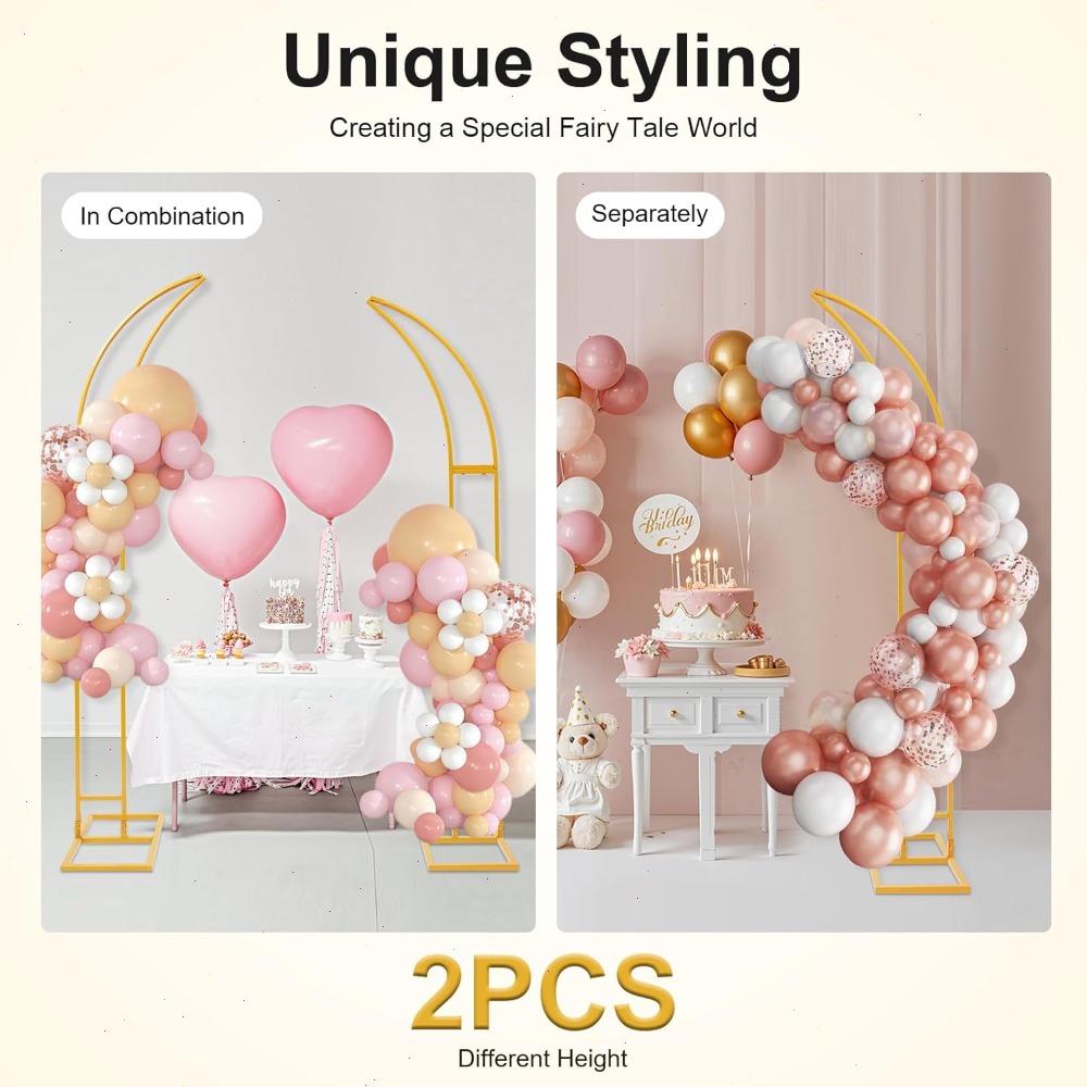 قطعتان من حامل خلفية قوس الزفا - مراجعة Wedding Balloon Arch وسعره