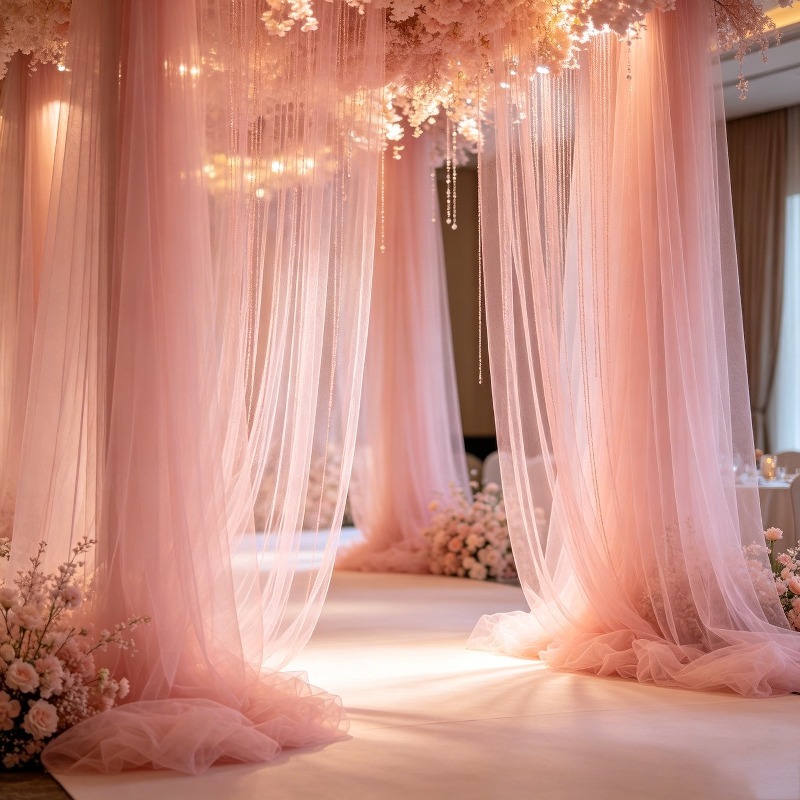 ستارة سقف شفافة من التول باللو - مراجعة Wedding Balloon Arch وسعره