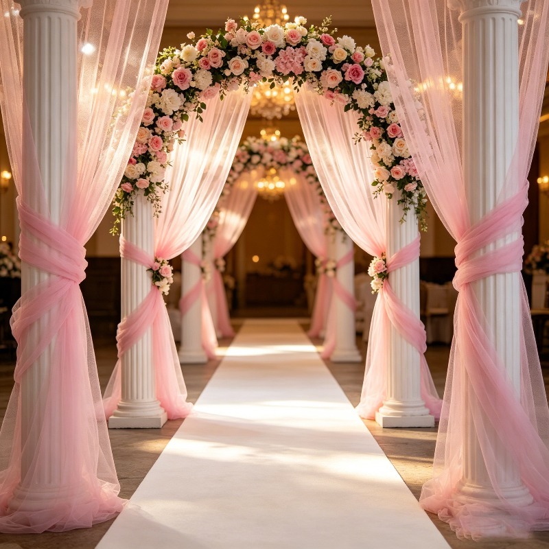 ستارة سقف شفافة من التول باللو - مراجعة Wedding Balloon Arch وسعره