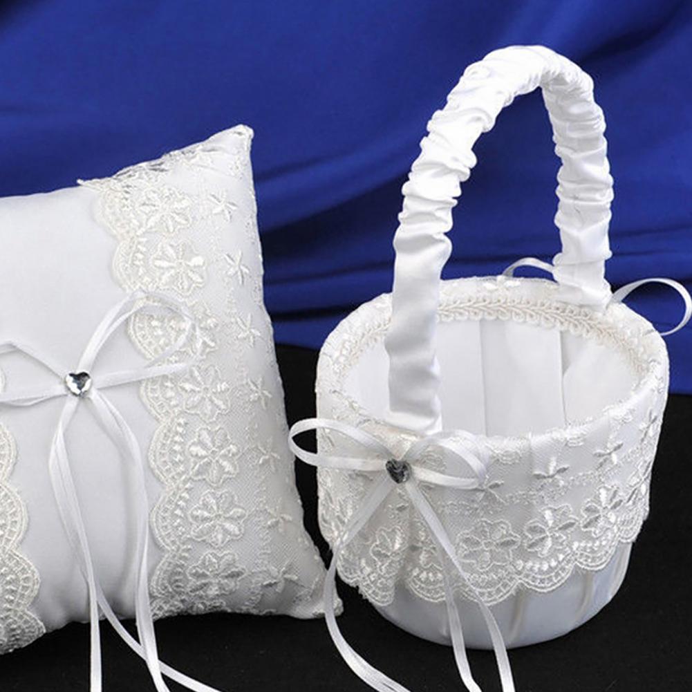 رومانسية زهرة اللؤلؤ Bowknot س - مراجعة Flower Girl Basket وسعره