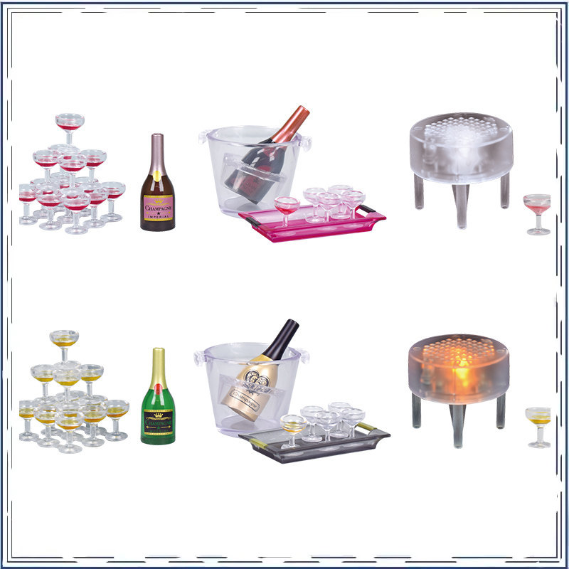 نموذج زجاجة نبيذ صغيرة على شكل - مراجعة Champagne Tower Set وسعره